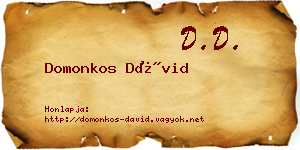 Domonkos Dávid névjegykártya